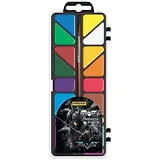 Краски акварельные 18цв «Бэтмен» медовые, кисточка, п/у, Proff