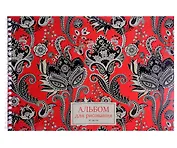 Альбом для рисования Listoff, "Орнамент пэйсли", А4, 40 листов, на гребне