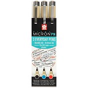 Ручки капиллярные 03цв Pigma Micron PN 0.4мм-0.5мм черный, синий, красный, Sakura