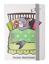 Скетчбук А6 48л "День акулы" 80г/м2, тв.обложка, мат.ламинация, резинка