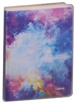 Записная книжка А7 80л кл. "Colorful space " карт.обл., с ПВХ-обложкой, тонир.внутр.блок, LENWA