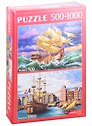Пазл Старинные парусники Набор пазлов 2 в 1 (500+1000) Рыжий кот ХП500-1000-4489