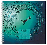 Скетчбук 190*190 60л "Погружение" комбинир.блок, тв.обложка, софт.тач., евроспираль