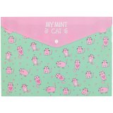 Папка-конверт А4 на кнопке "My mint cat"