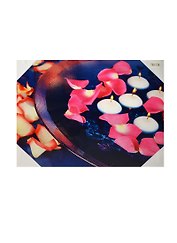 Картина с диодами Свечи и малиновые лепестки (40х30) (740-138)