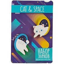 Значок на подложке Cat&Space (8 х 12 см) (2691138) (упаковка)