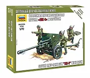 Сборная модель Советская противотанковая пушка ЗИС-3 с расчетом, 6253, ЗВЕЗДА