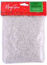 Искусственный снег в пакете (серебристый) (полипропилен) (80 г)