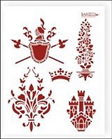 Трафарет пластиковый многоразовый Замок (20х25) (Л-055)