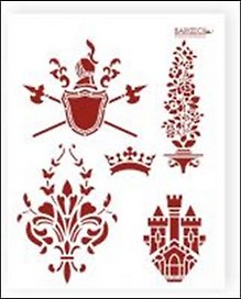 Трафарет пластиковый многоразовый Замок (20х25) (Л-055)
