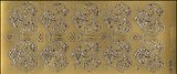 Контурные наклейки Мал. орнаменты с сердцами (190000) (лист) (зол.) (10х23см)