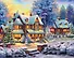 Алмазная мозаика Заснеженный дом, 30*40 см. - 0