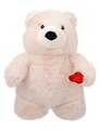 Мягкая игрушка Мишка с сердечком (белая) (28см) (12-20251028-59L)