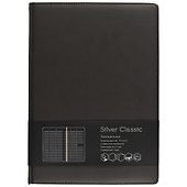 Еженедельник недатированный «Silver Classic» А4, 72 листа, чёрный, экокожа, Listoff - 0