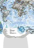 Карта мира. Государства мира 2-х сторонняя масштаб 1:30 000 000 - 2