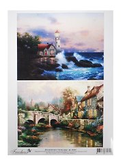 Декупажная карта Пейзаж у воды А4 (DK3021) (упаковка)