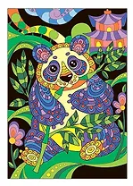 Набор для творчества LORI Картина по номерам для малышей Панда Ркн-014