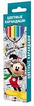 Карандаши цветные 06цв "Mickey Club House Aviator" к/к, подвес, Disney