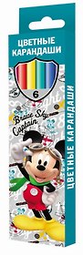 Карандаши цветные 06цв "Mickey Club House Aviator" к/к, подвес, Disney