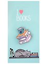 Значок I love books Книги и кружка Drink Read Love (металл)