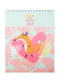 Скетчбук А5 48л "Forest party", 100г/м2, спираль, ассорти