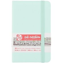 Скетчбук 9*14 80л "Art Creation" мятный, нелинованн. 140г/м2, слоновая кость, тв.обл., Royal Talens