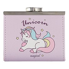 Кошелек с застежкой Единорог(PU)(10х9)