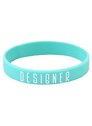Браслет Designer (мятный) (силикон) (20,2 см)