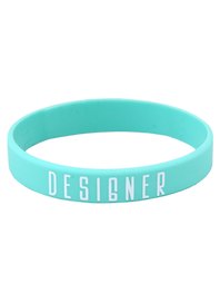 Браслет Designer (мятный) (силикон) (20,2 см)