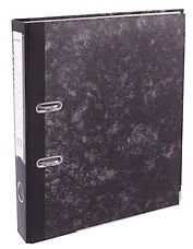 Папка архивная 70мм А4 черная, бумвинил, прозр.карман, GoodMark