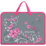 Папка для тетрадей А4 "Spring Melody" на молнии с трех сторон, с ручками, Hatber