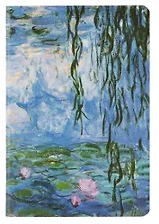 Записная книжка А7 30 листов в клетку, "Клод Моне. Водяные лилии", сшивка