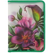 Папка для тетрадей «Tropical Flowers» А4, пластик, на молнии с трёх сторон, Erich Krause