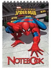 Блокнот А6 60л "Spider-man" пласт.обл, гребень, Disney