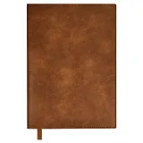 Ежедневник недат. А5+ 160л 175*245 "Шеврет" коричневый, кожзам, мягк.переплет, блинтовое тиснение, офсет, ляссе из иск.кожи, подар.упаковка
