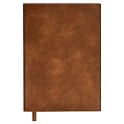 Ежедневник недат. А5+ 160л 175*245 "Шеврет" коричневый, кожзам, мягк.переплет, блинтовое тиснение, офсет, ляссе из иск.кожи, подар.упаковка