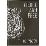 Книга для записей А4 96л кл. "ТИГР" 7БЦ, глянц.ламинация