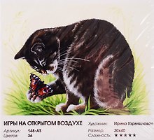 Картина-раскраска по номерам «Игры на открытом воздухе», 30 х 40 см, на холсте, Белоснежка