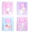 Записная книжка 50л лин. "Котик с сердечком" спираль,  силик.вставка, ассорти - 0