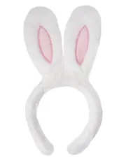 Ободок новогодний Ушки зайки (белый) (текстиль) (12-6122-HNY5)