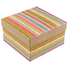 Подарочная коробка «Bright stripes», 18 х 18 см