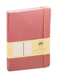 Книга для записей А5 96л кл. "JOY BOOK. Вишневое какао" 7БЦ, иск.кожа, тонир.офсет, скругл.углы, ляссе