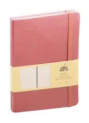 Книга для записей А5 96л кл. "JOY BOOK. Вишневое какао" 7БЦ, иск.кожа, тонир.офсет, скругл.углы, ляссе