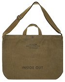 Сумка-шоппер с кнопкой Inside out (хаки) (текстиль) (40х38), Bookvalno - 1