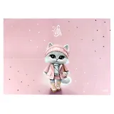 Клеенка для уроков труда "Кошечка в пальто" 500*700мм, ПВХ 130мкм, подвес