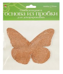 Основа из пробки самоклеющаяся. для декорирования. 3 штуки. 6 видов. -Китай: Альт, (Hobby Time ). 2-366 442106