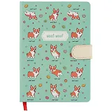 Блокнот с магнитной застёжкой «Корги», 256 страниц, А5