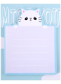 Блок бумаги самоклеящийся 6,5*8,5 30л "Meow" на магните, ассорти, инд.уп.
