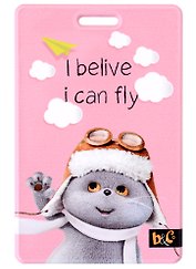 Чехол для карточек вертикальный Басик I belive I can fly