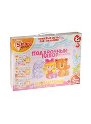 Подарочный набор для дев. Любимые игрушки (Умные игры) (52077) (3в1игры + 3мини пазла) (3+) (коробка)